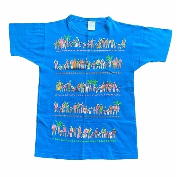 Vintage Tops - Vintage Single Stitch Beach People T-Shirt Sz Medium